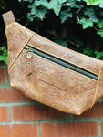 Traveler’s Leather Bag - Light Brown Embossed