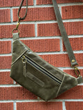 Traveler’s Leather Bag - Olive Green