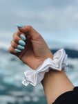 White Satin Scrunchie