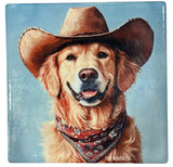 Dog Cowboy Coasters