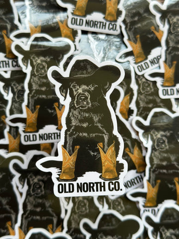 Cowboy Dog Sticker- Pup