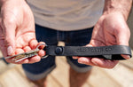 Leather Key Wristlet - Black