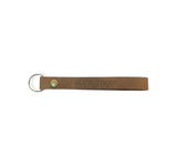 Leather Key Wristlet- Brown