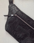 Traveler's Leather Bag - Black Embossed