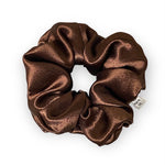 Chocolate Satin Scrunchie