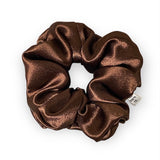 Chocolate Satin Scrunchie
