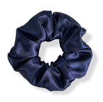 Midnight Blue Satin Scrunchie