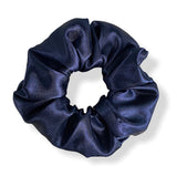 Midnight Blue Satin Scrunchie