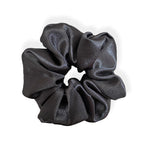 Charcoal Satin Scrunchie