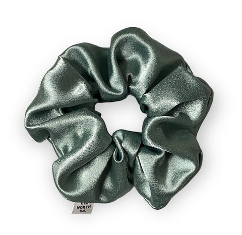 Sage Green Satin Scrunchie
